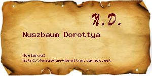 Nuszbaum Dorottya névjegykártya
